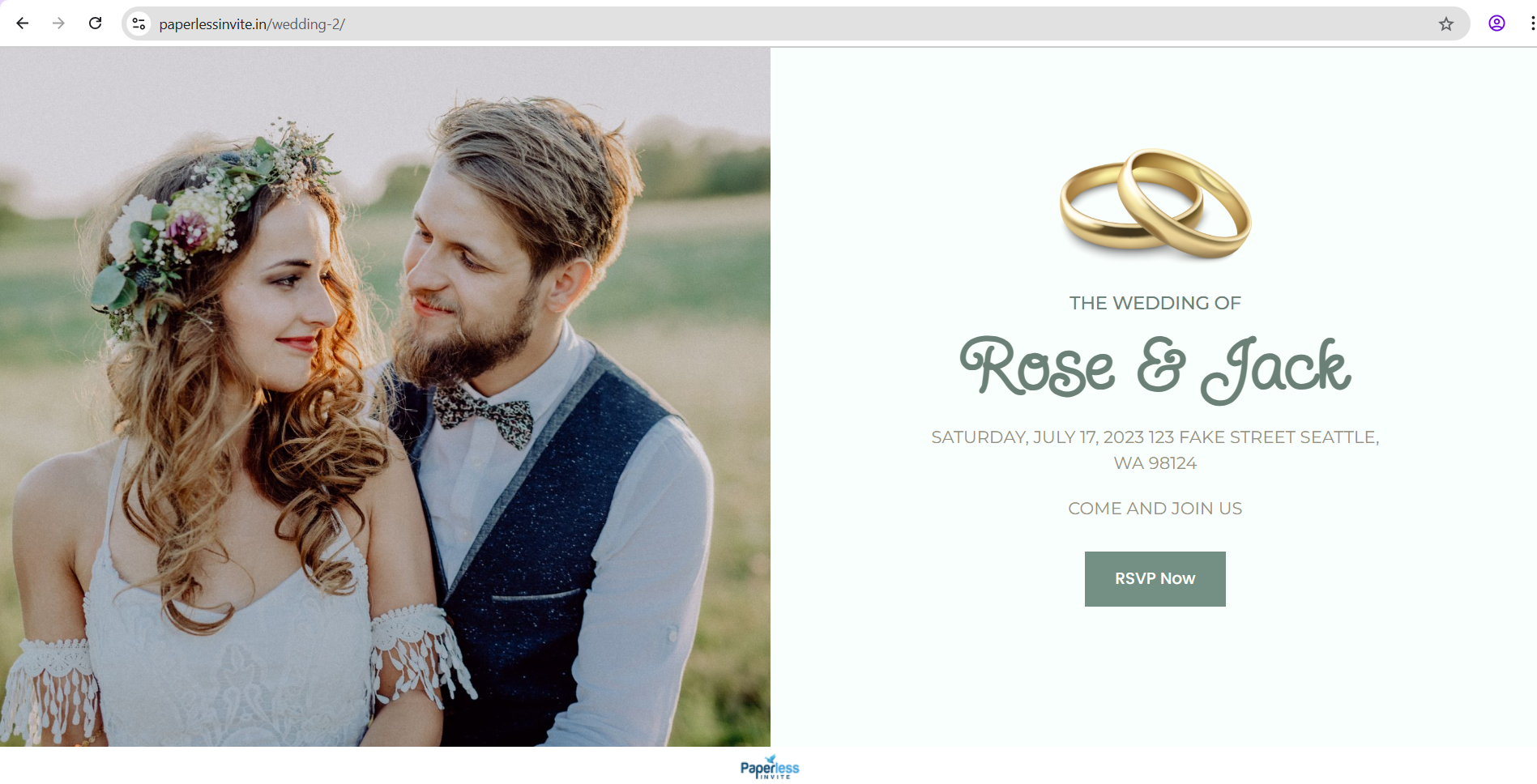 Wedding E-Invitation